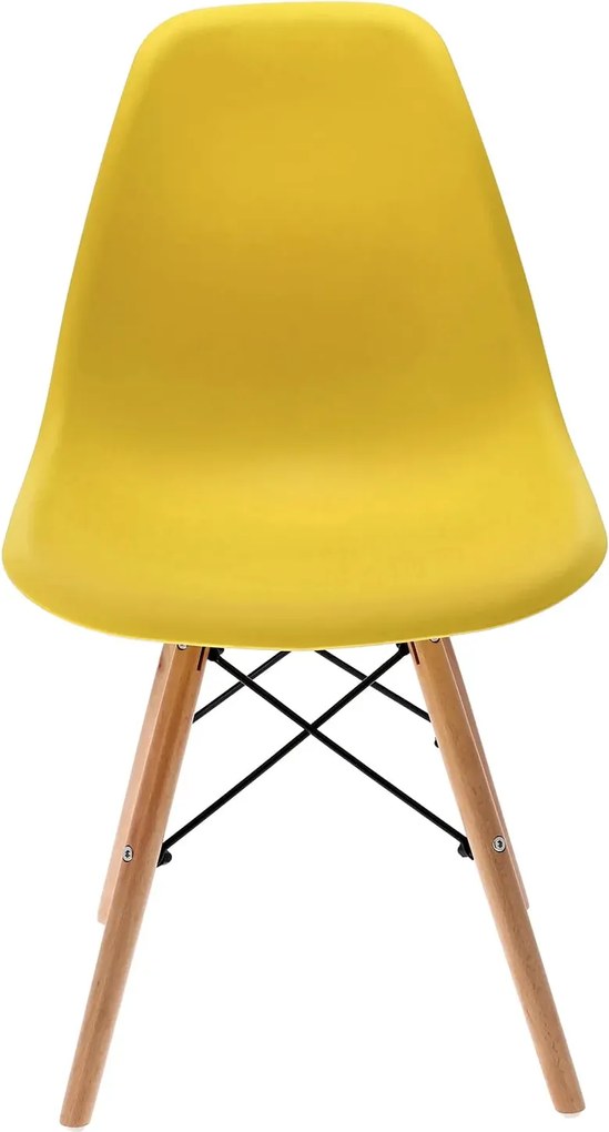Dekorstudio Dizajnová jedálenská stolička v škandinávskom štýle - žltá