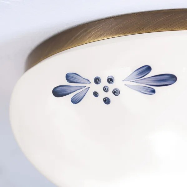 Orion DL 7-672 - Stropné svietidlo LANDHAUS 1xE27/60W/230V pr. 21 cm bronz/biela