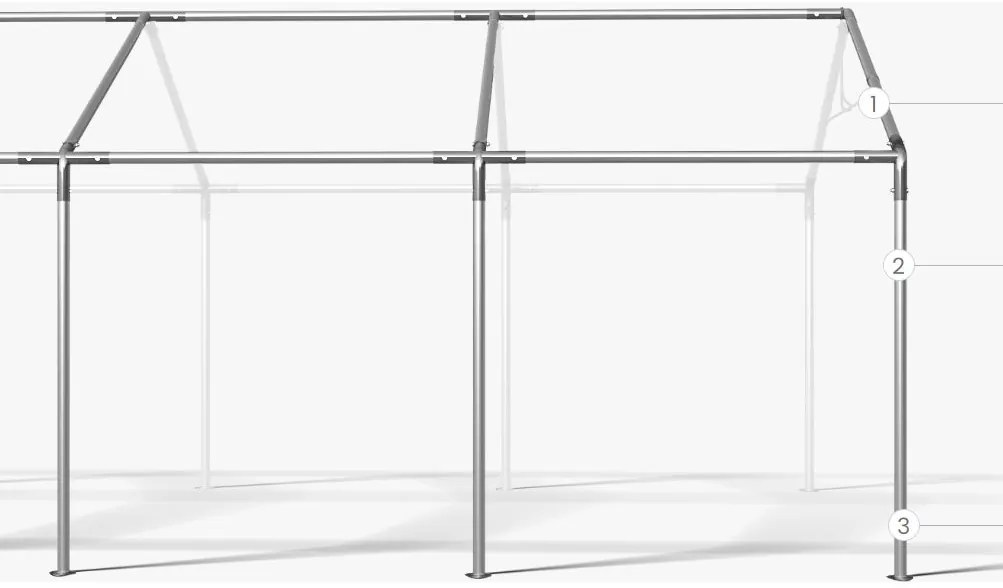 Bestent Skladová hala/ garáž 3x6x2m Comfort PE 240g