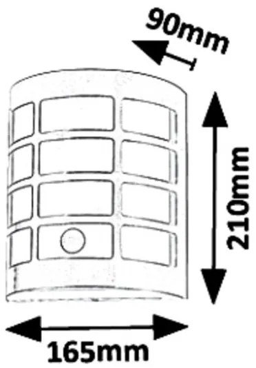 Rabalux 8800 - Vonkajšie nástenné svietidlo SEVILLA 1xE27/11W/230V IP44