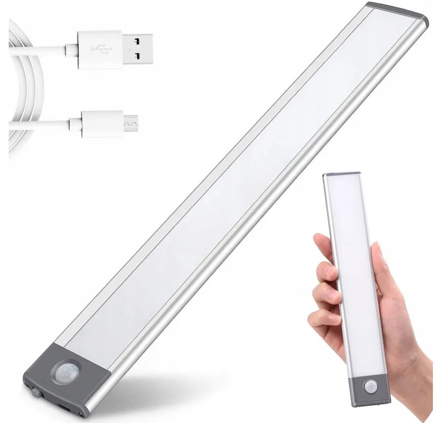 Verk 08366 Multifunkčné LED osvetlenie s pohybovým a súmrakovým senzorom 32 cm biela