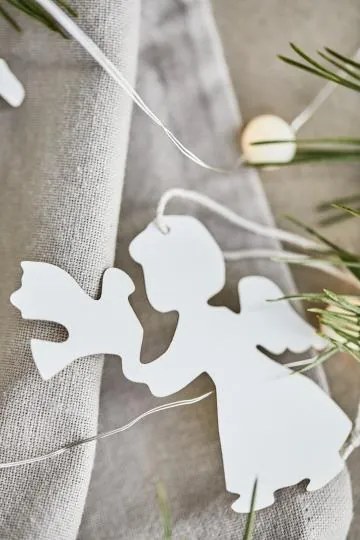IB Laursen Vianočná ozdoba PAPER ANGEL, biela