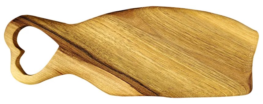 AMADEA Dřevěné prkénko srdce, masivní dřevo, 29 x 10,5 cm, český výrobek