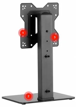 MK FLORIA Superior SUPSTV019 - Stojací držiak na TV 23-43" čierny