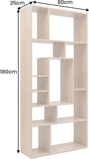 Dizajnový regál Timber 180 cm prírodné mango