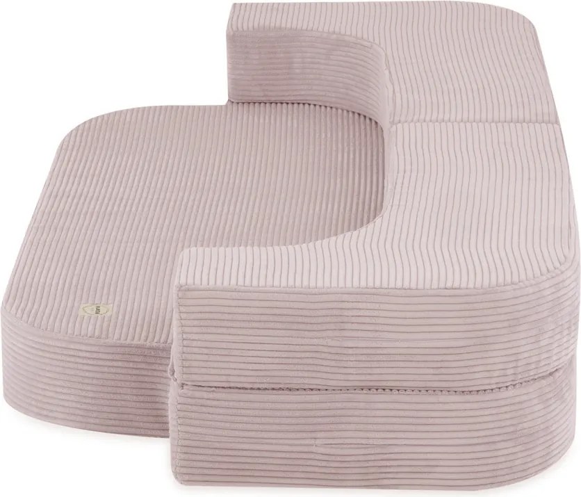 Rozkladacia detská pohovka - svetloružová, prémiový menčester