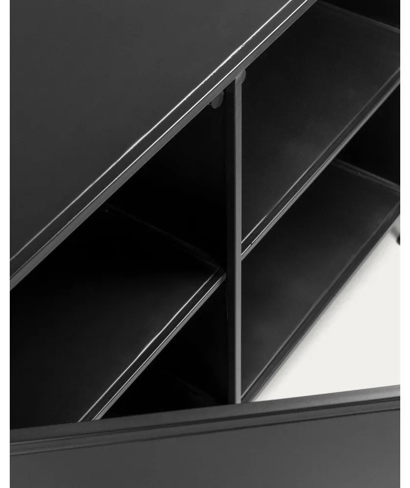Čierna oceľová komoda 160x72x35 cm Shantay – Kave Home