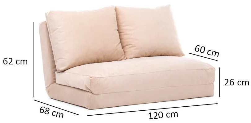 Rozkladacia pohovka Taida Cream