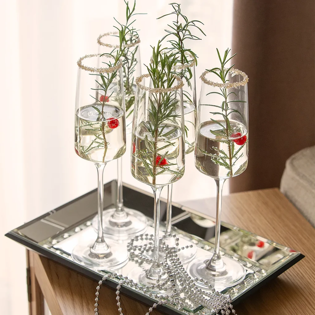 Poháre na šampanské 250 ml set 4 ks - 21st Glas Lunasol META Glass - 322164