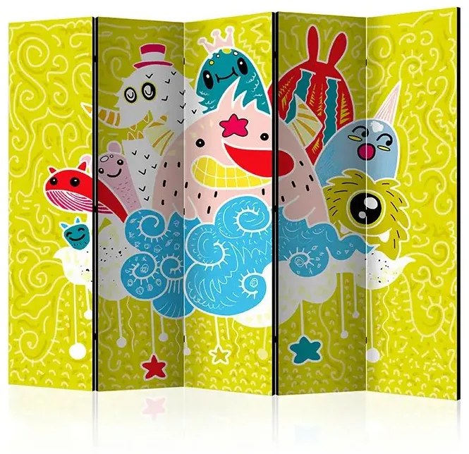 Paraván - Happy Creatures II [Room Dividers] Veľkosť: 225x172, Verzia: Jednostranný