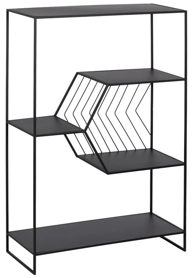 Čierny kovový regál 80x120 cm – Ixia