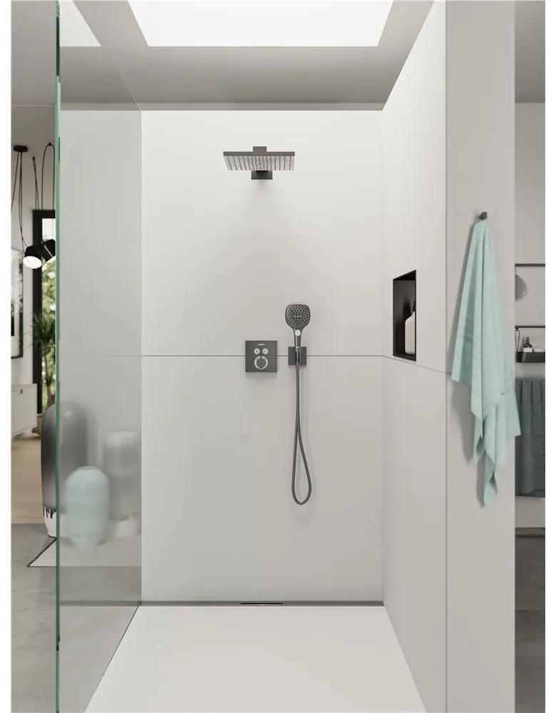 HANSGROHE Raindance Select E ručná sprcha 3jet, 120 x 120 mm, kartáčovaný čierny chróm, 26520340
