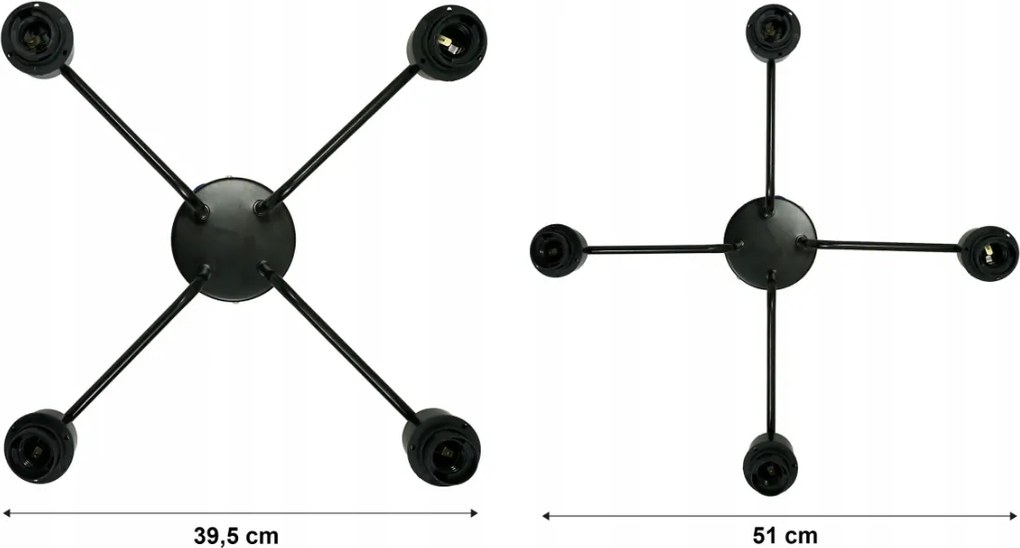 BERGE Závesná lampa DRON 4xE27 - DREVENÁ GUĽA 2