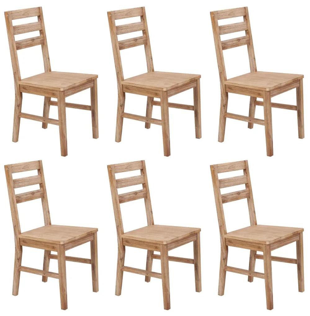 vidaXL Jedálenské stoličky 6 ks masívne akáciové drevo
