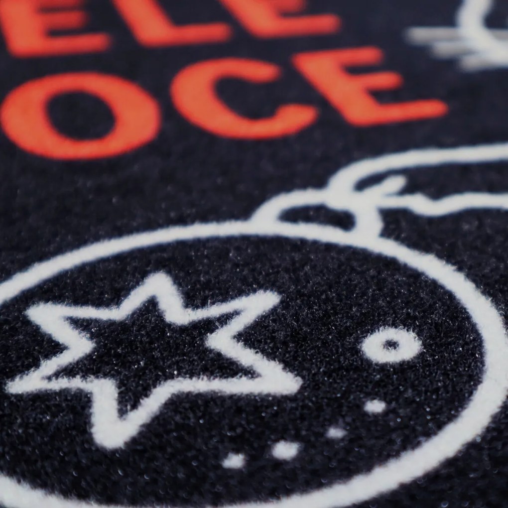 Rohožka Veselé Vianoce s mačkou 40x60 cm, 40x60, čierna, Mercury Flooring