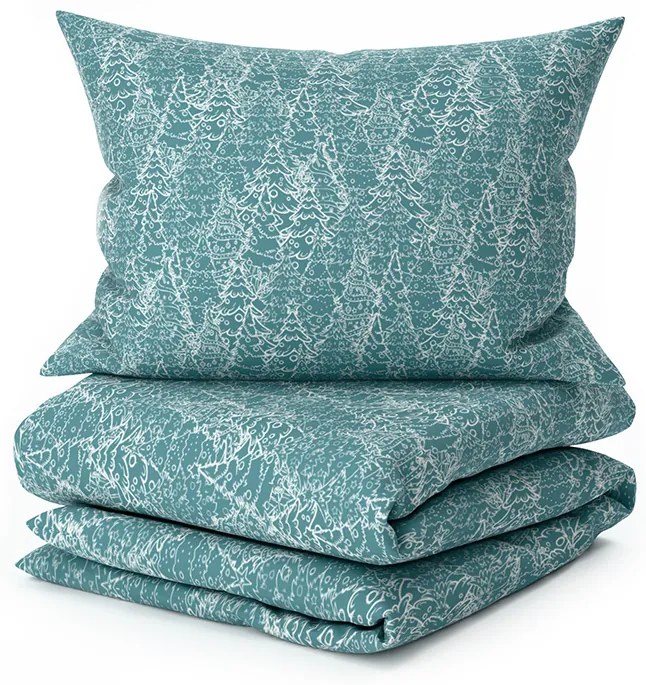 Bavlnené obliečky FROSTLINE modrozelené Rozmer obliečky: 70 x 90 cm | 140 x 200 cm