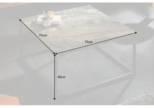 Konferenčný stôl 40670 75x75cm Marble Look Ceramik Taupe  - Komfort-nábytok