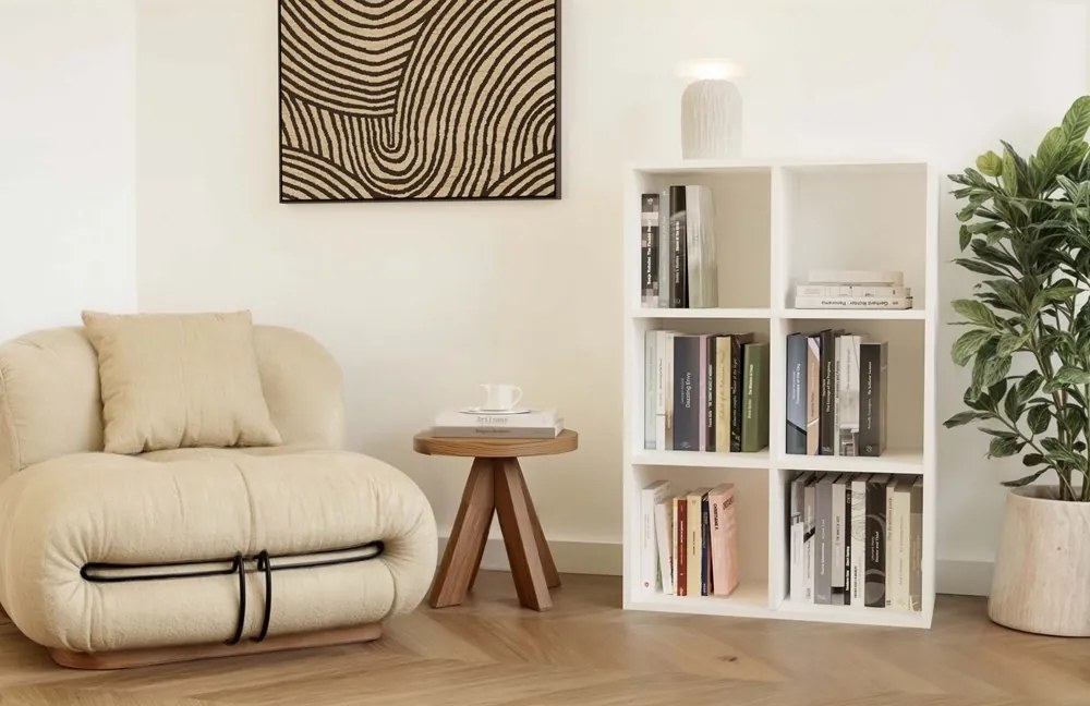 Regál MALAX MINI 2x3 biely