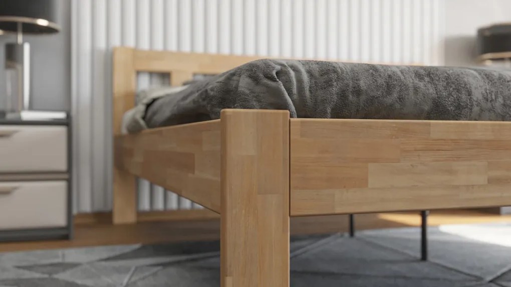 Manželská posteľ Tema 180x200 cm, prírodný buk