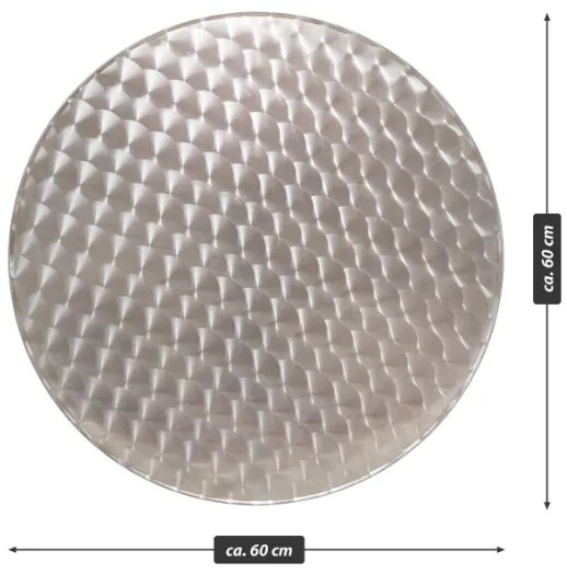 Garthen bistro stôl skladací okrúhly 60 cm strieborný