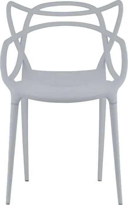 Svetlosivá plastová stolička KATO