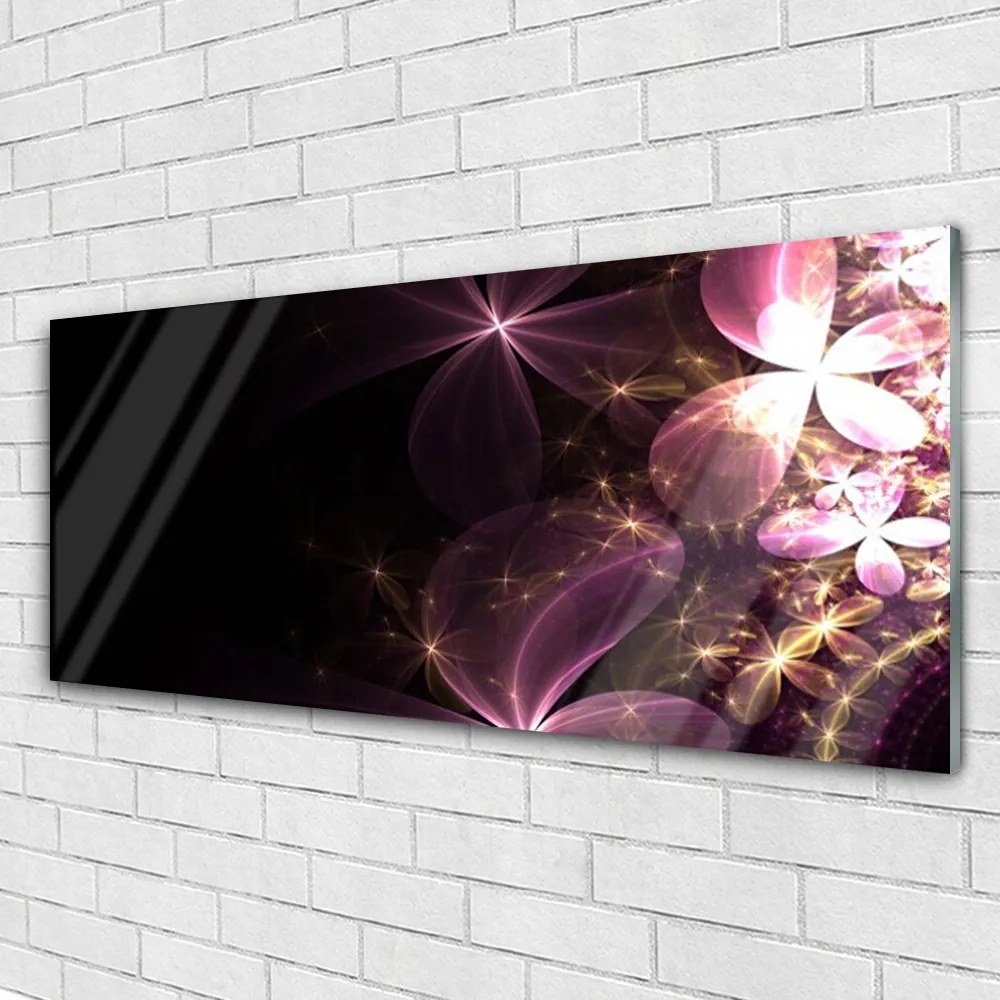Obraz plexi Abstrakcie kvety umenie 125x50 cm