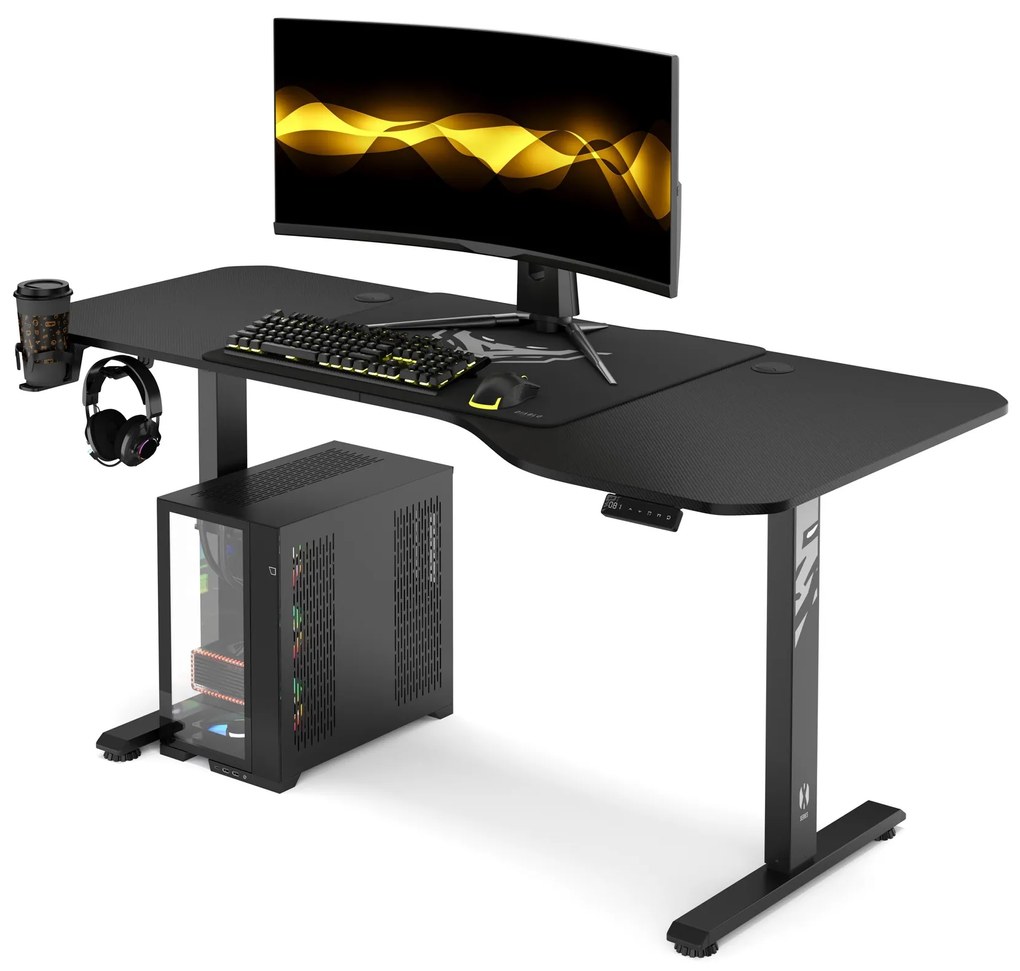 Výškovo Nastaviteľný Stôl Diablo X-Tensio 1600 Čierny