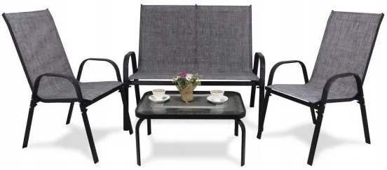 Záhradný set nábytku sivej farby