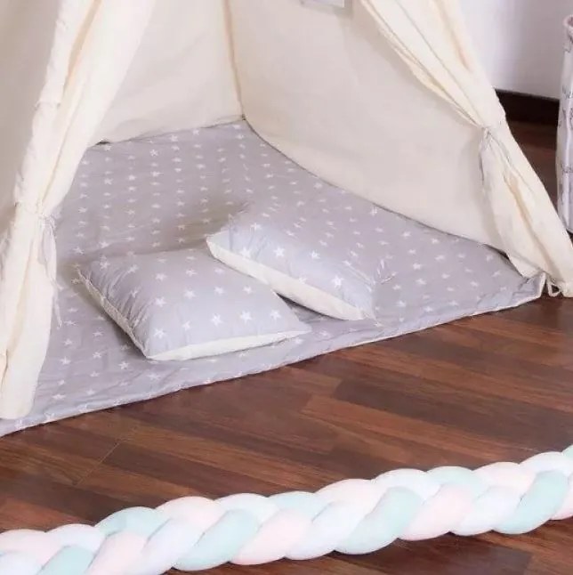 Bestent Detský stan Teepee s vankúšmi Hviezdy šedý