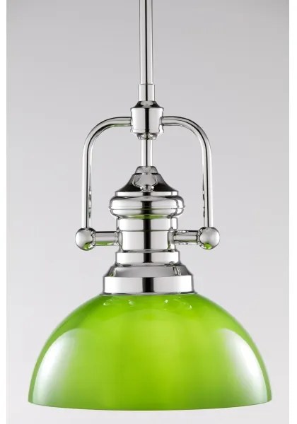 Jupiter 2071 - Luster na tyči PLATINO 1xE27/15W/230V zelená/lesklý chróm