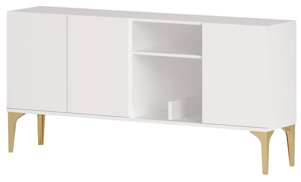 Skrinka Lipamo 5 (biela + zlatá) . Akcia -17%. Vlastná spoľahlivá doprava až k Vám domov. 1093485