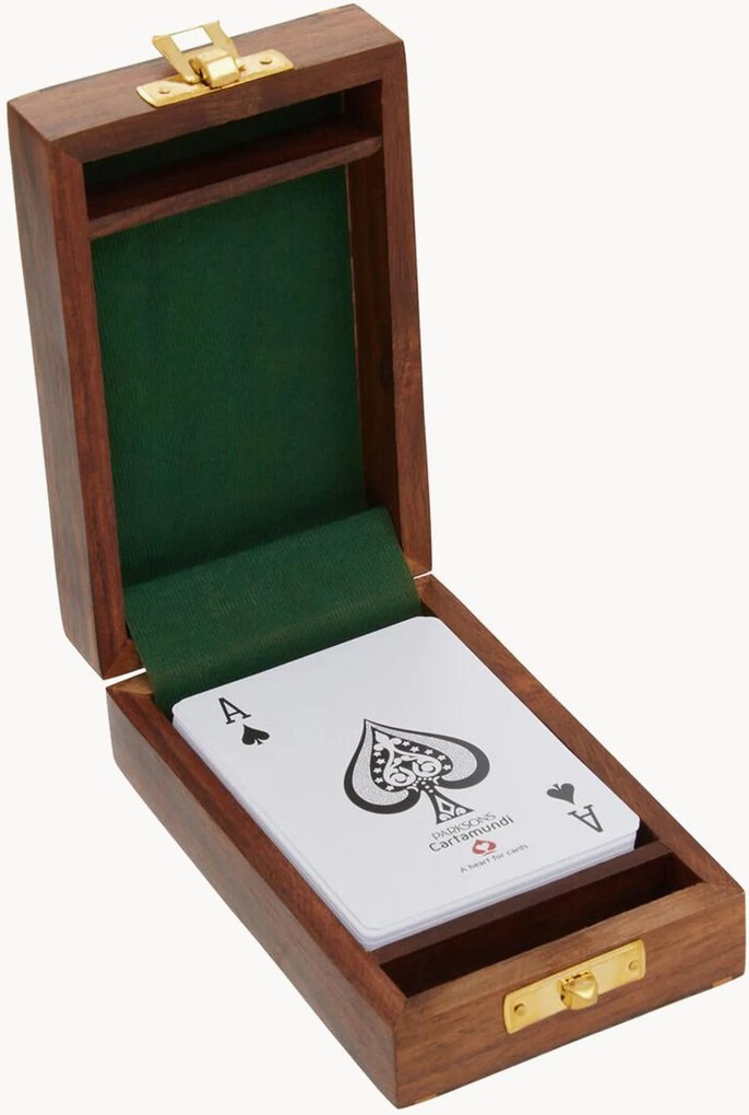 Hra cribbage v ručne vyrobenej škatuli Carol, 61 ks