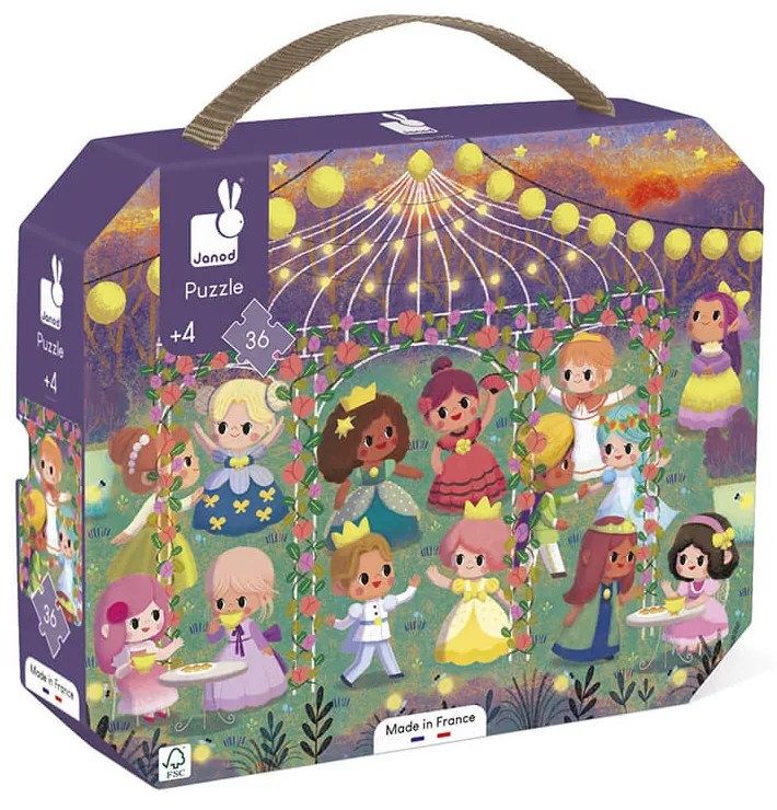 Janod Puzzle pre deti Princezné v kufríku 36 ks od 4 rokov