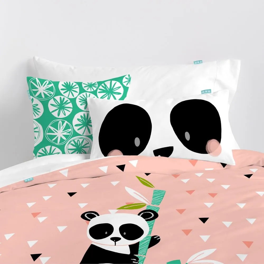 Detské bavlnené obliečky Moshi Moshi Panda Garden, 140 × 200 cm