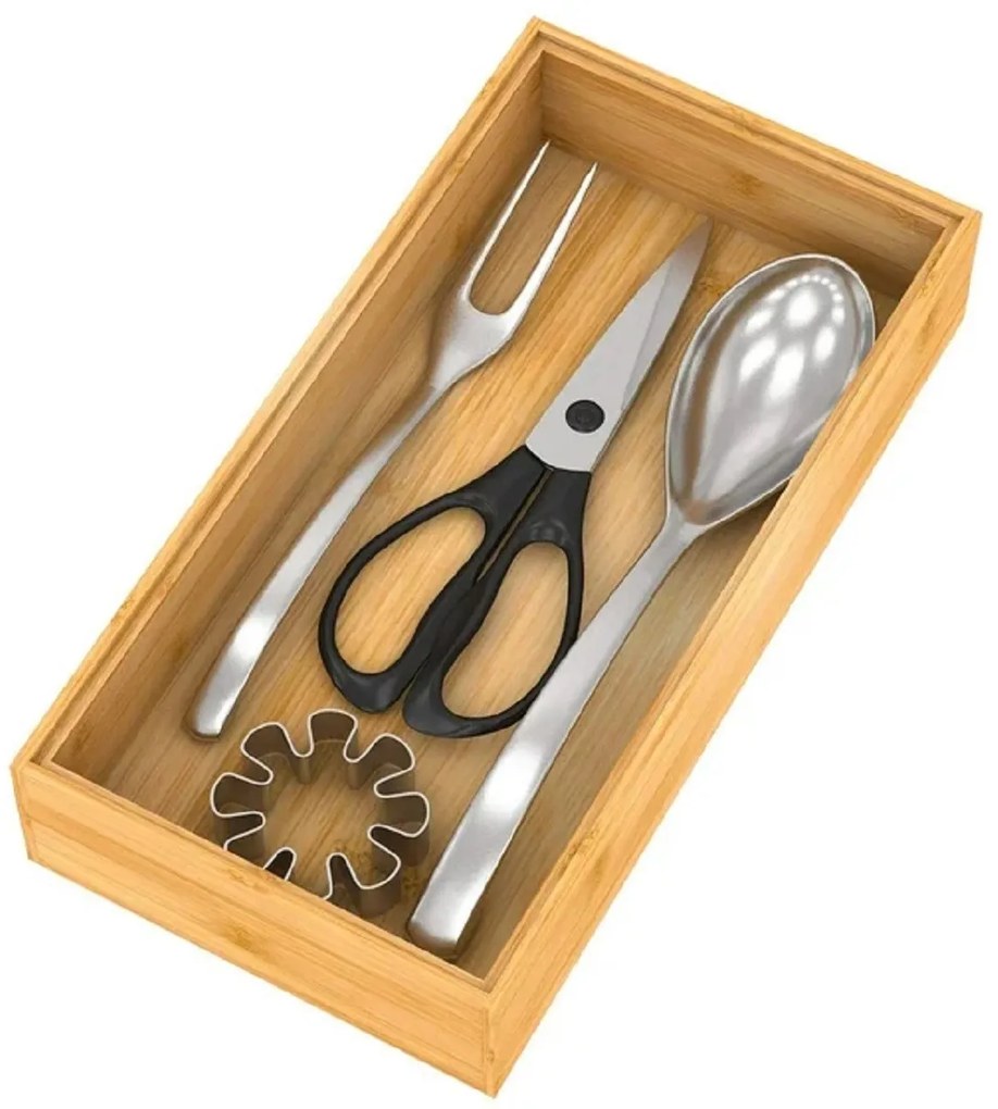 Organizér do zásuvky do kuchyne aj kúpeľne, príborník BAMBOOZ (30x15x7)