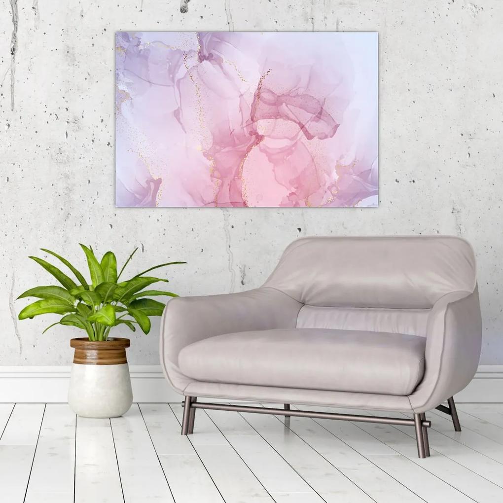 Obraz - Ružové škvrny (90x60 cm)