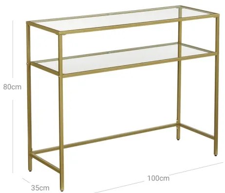 Konzolový stolík CIREL zlatý