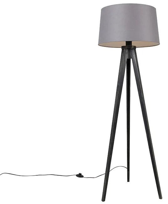 Trojnožka čierna s tienidlom z ľanu tmavosivým 45 cm - Tripod Classic