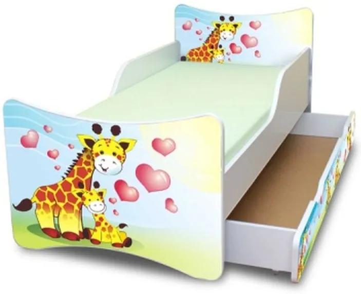 MAXMAX Detská posteľ so zásuvkou 160x80 cm - žirafkou 160x80 pre všetkých ÁNO