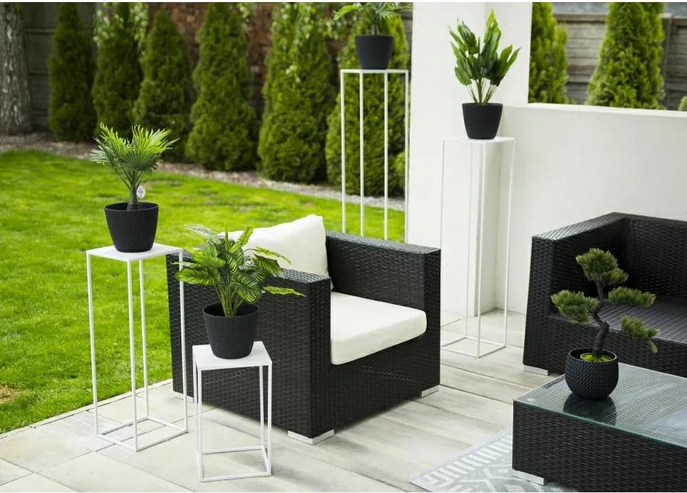 STOJAN NA KVETINÁČ SIMPLE 70X24X24 CM BIELA