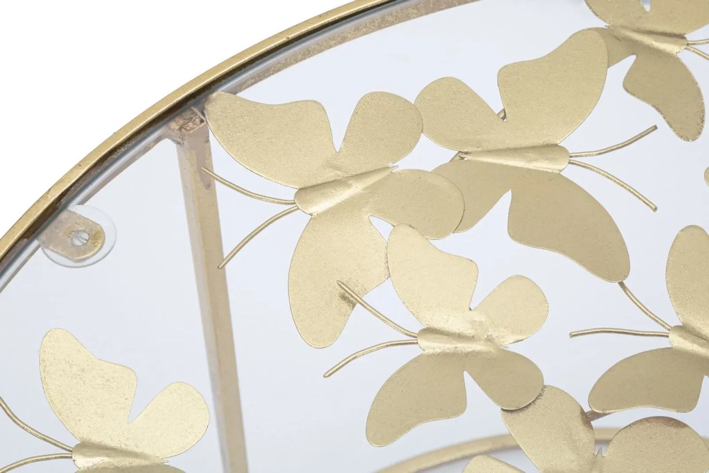 Konferenčný stolík Butterflies 60 cm zlatý/číry