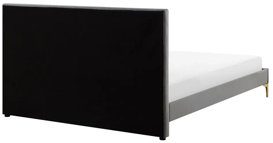 Manželská posteľ 140 cm LIMO (polyester) (šedá) (s roštom). Vlastná spoľahlivá doprava až k Vám domov. 1018574