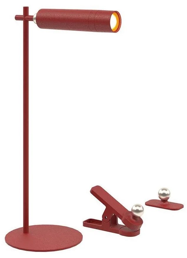 LED Stmievateľná magnetická stolná lampa LED/3W/5V 4000K 1500 mAh červená