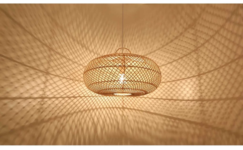 Ratanová lampa Esra stredná