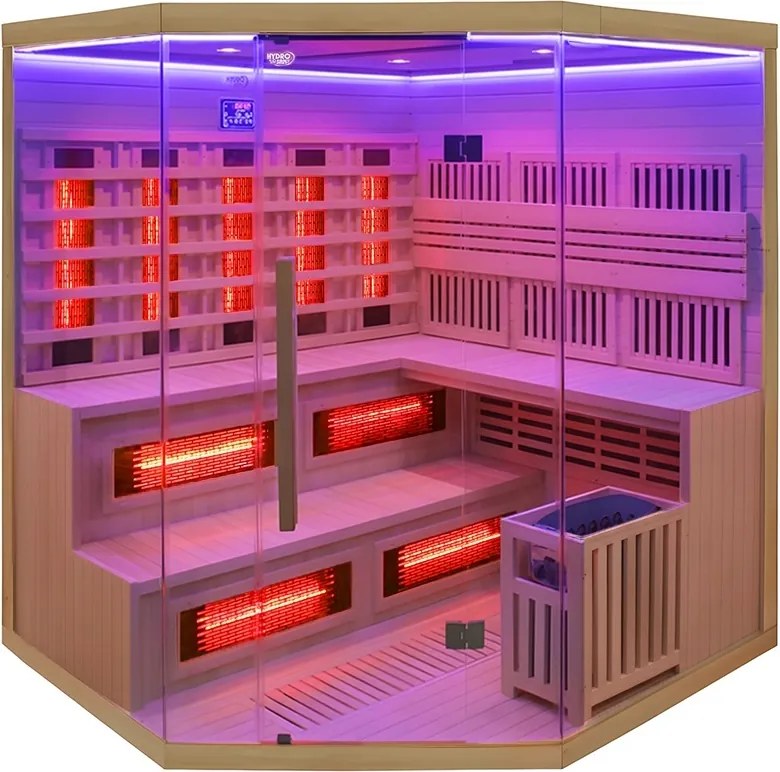BPS-koupelny Kombinovaná sauna 2v1 HYD-7525 - Infrasauna + fínska sauna 200x200, 5-6 osôb