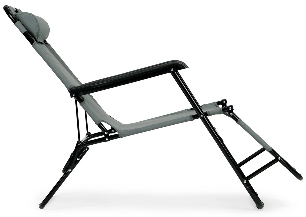 MULTI GARDEN Záhradné lehátko s opierkou hlavy - šedé MultiGarden