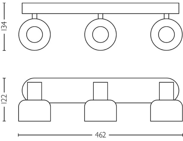 Philips - Bodové svietidlo SLEET 3xE14/25W/230V