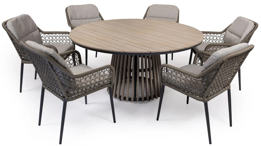 Záhradný jedálenský nábytok TOLEDO TRINXA prírodný