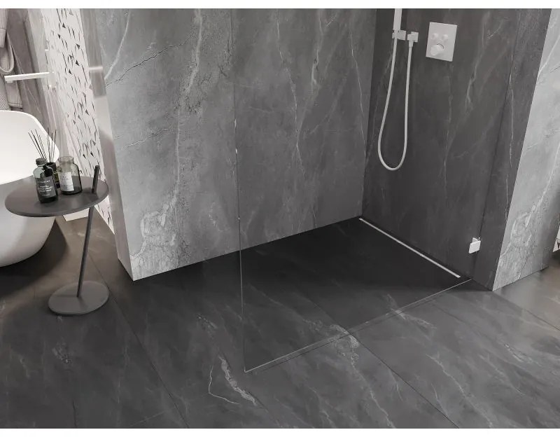 Mexen Lunar sprchová stena pravá 110 x 200 cm, 8mm číre sklo, biela, 830-110-000-20-00-P