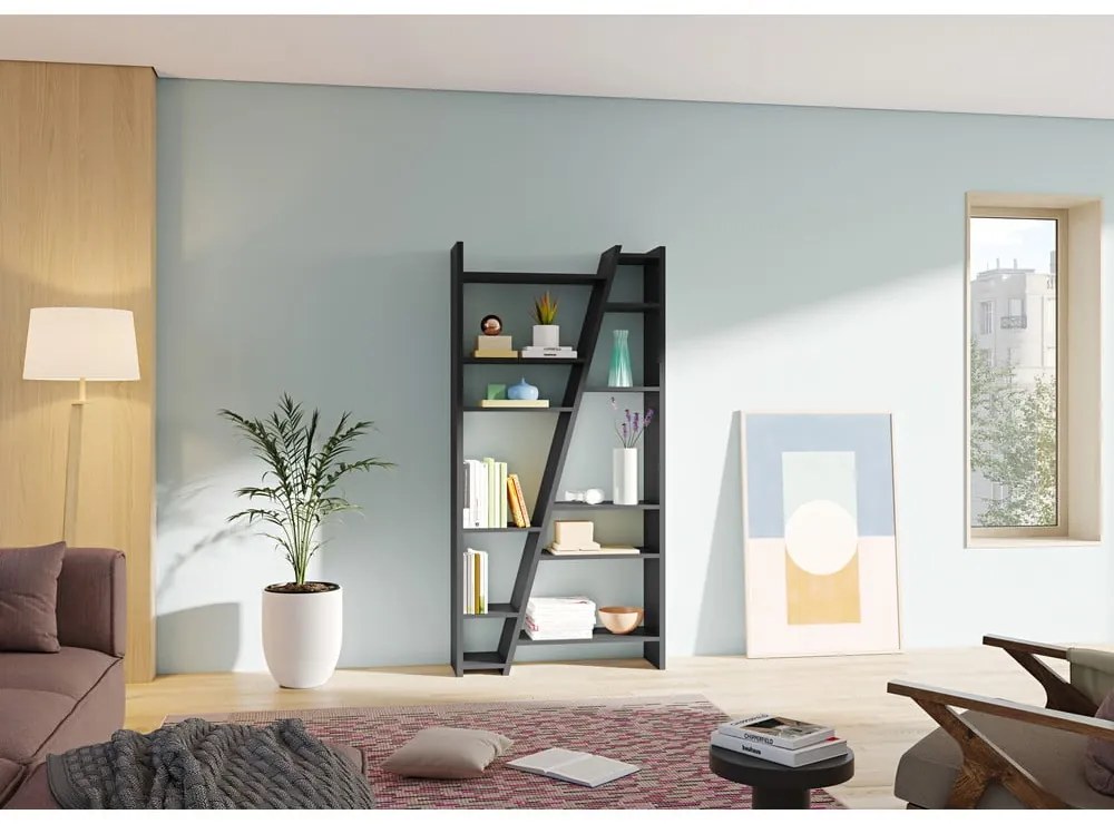 Čierna knižnica TemaHome Delta